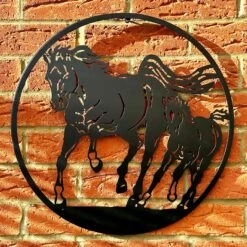 Darthome Limited Galloping Horses Silhouette Garden Wall Art