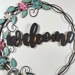 Darthome Limited Metal Floral Welcome Wreath 8 Darthome Limited Metal Floral Welcome Wreath -Decor Garden Shop IMG E3690