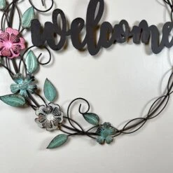 Darthome Limited Metal Floral Welcome Wreath 10 Darthome Limited Metal Floral Welcome Wreath -Decor Garden Shop IMG E3692