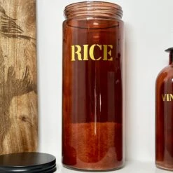 Darthome Limited Amber Glass Rice Jar