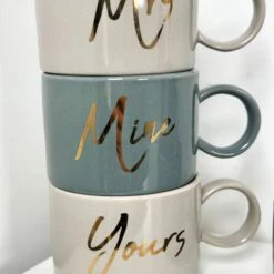 Darthome Limited Set Of 4 Mr And Mrs Stacking Mugs 200ml -Decor Garden Shop IMG E3745