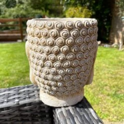 Darthome Limited Cement Buddha Head Planter - White 5 Darthome Limited Cement Buddha Head Planter - White -Decor Garden Shop IMG E3871 edited144