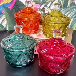 Darthome Limited Eclectic Jewelled Glass Trinket Pots