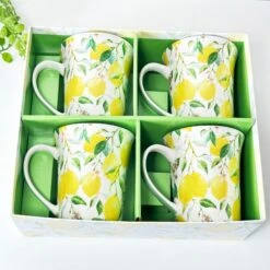 Darthome Limited Set Of 4 Lemon Tree Mugs Gift Boxed -Decor Garden Shop IMG E3924 8084db28 eb1a 4617 9d71 ecd5b15767cf