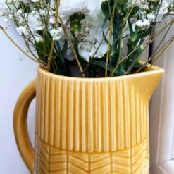 Darthome Limited Mustard Patterned Jug Vase 12 Darthome Limited Mustard Patterned Jug Vase -Decor Garden Shop IMG E3963 a40e30fd 12b6 4a14 86ff 8f028694cd3a