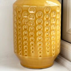 Darthome Limited Mustard Round Indented Ceramic Vase 8 Darthome Limited Mustard Round Indented Ceramic Vase -Decor Garden Shop IMG E3971 5648d0a2 8bbb 42da b990 64b321e363bf