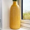 Darthome Limited Mustard Chevron Ceramic Bottle Vase