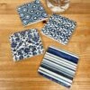Darthome Limited Blue Patterned Ceramic Coaster Set Of 4