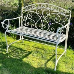 Darthome Limited Antique White Garden Bench -Decor Garden Shop IMG E4175