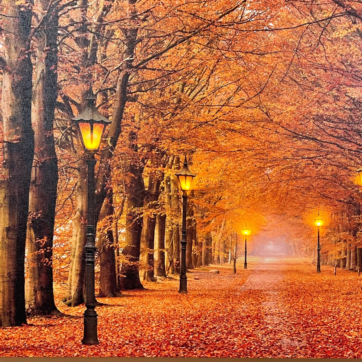 Darthome Limited Rectangular Autumn Avenue LED Canvas Wall Art 60cm 3 Darthome Limited Rectangular Autumn Avenue LED Canvas Wall Art 60cm - Image 3