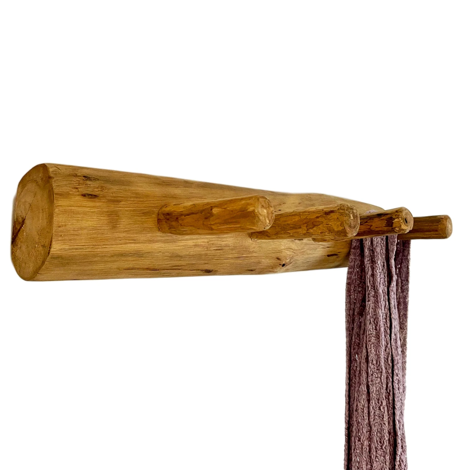 Darthome Limited Teak Wood Log 4 Peg Coat Hanger 3 Darthome Limited Teak Wood Log 4 Peg Coat Hanger - Image 3