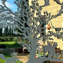 Darthome Limited Grey Woodland Wildlife Mirrored Wall Art 60cm -Decor Garden Shop IMG E4236