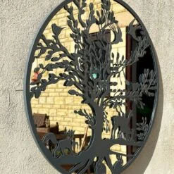 Darthome Limited Grey Woodland Wildlife Mirrored Wall Art 60cm -Decor Garden Shop IMG E4237
