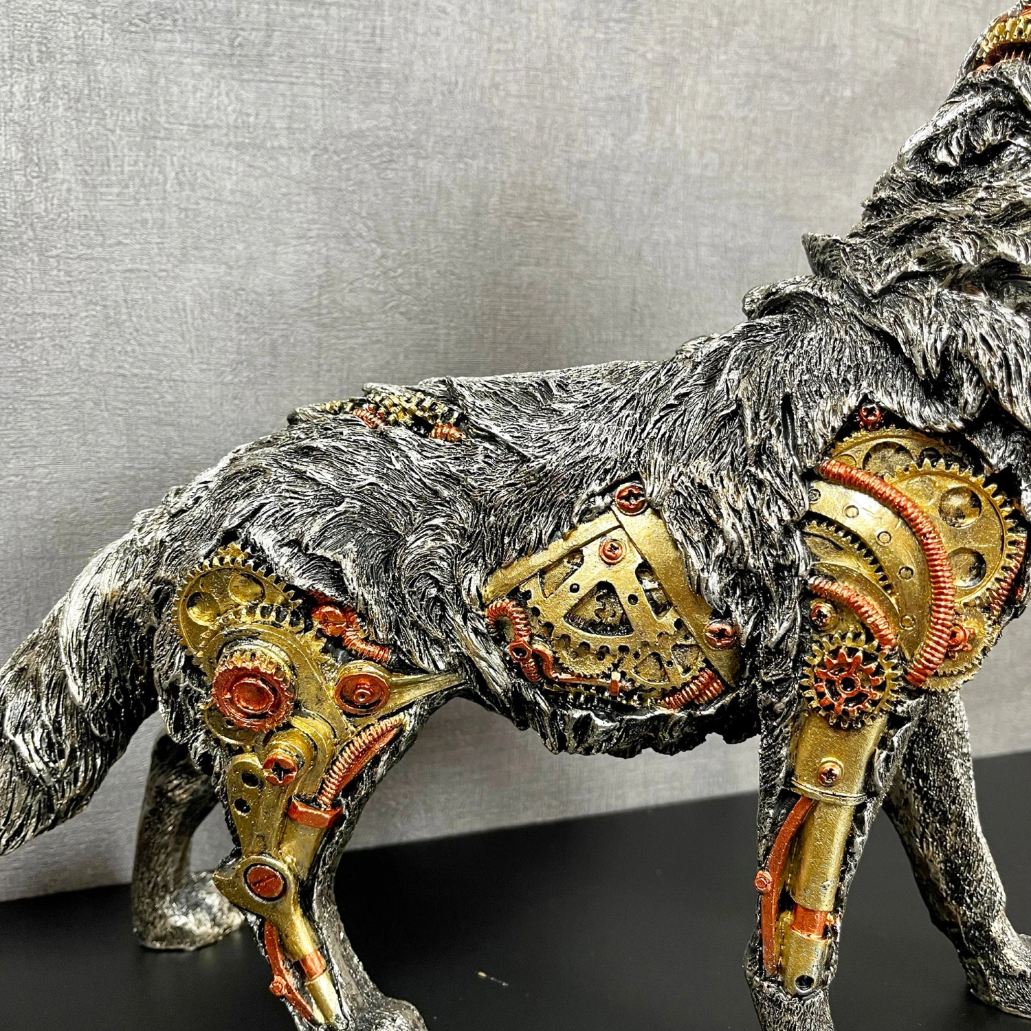 Darthome Limited Silver Steampunk Howling Wolf Ornament 4 Darthome Limited Silver Steampunk Howling Wolf Ornament - Image 4