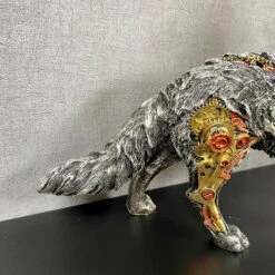 Darthome Limited Silver Steampunk Howling Wolf Ornament 13 Darthome Limited Silver Steampunk Howling Wolf Ornament -Decor Garden Shop IMG E4259
