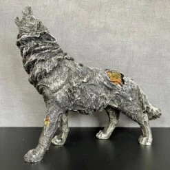 Darthome Limited Silver Steampunk Howling Wolf Ornament 15 Darthome Limited Silver Steampunk Howling Wolf Ornament -Decor Garden Shop IMG E4263