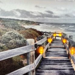 Darthome Limited Seashore LED Boardwalk Canvas Wall Art 60cm -Decor Garden Shop IMG E4277 edited175