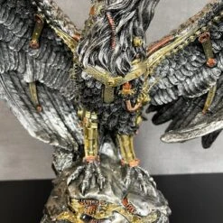 Darthome Limited Silver Steampunk Eagle Ornament -Decor Garden Shop IMG E4293