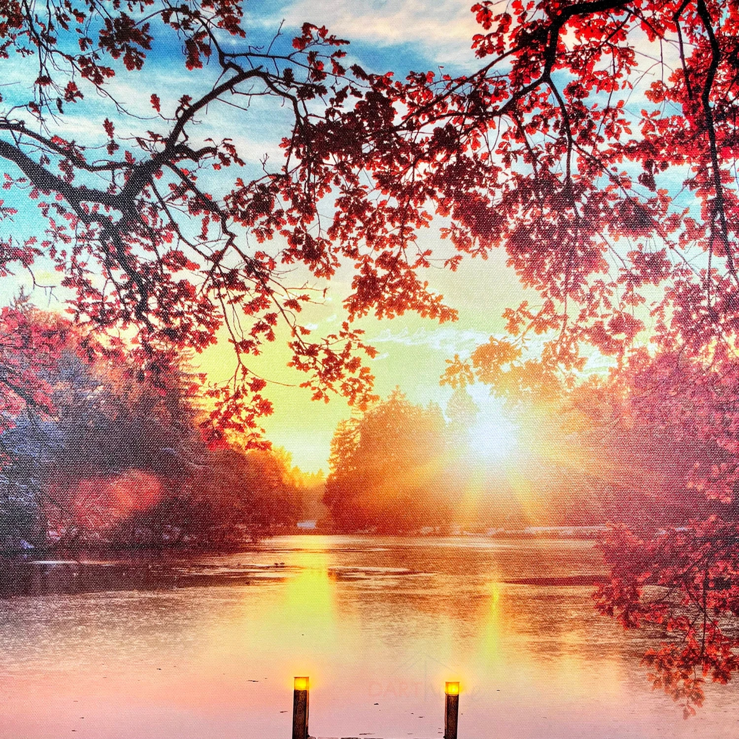 Darthome Limited Portrait Rectangular Autumn LED Jetty Canvas Wall Art 60cm 2 Darthome Limited Portrait Rectangular Autumn LED Jetty Canvas Wall Art 60cm - Image 2