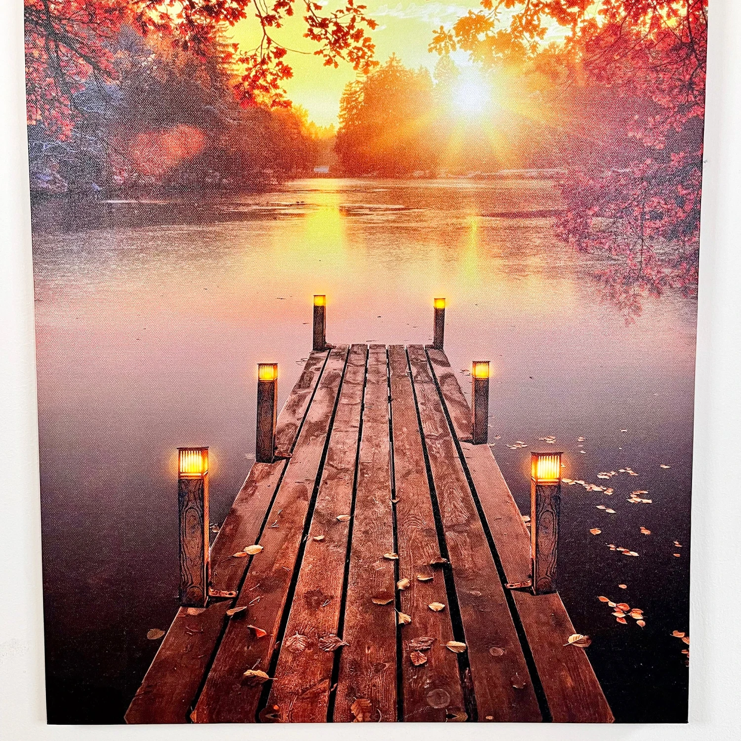 Darthome Limited Portrait Rectangular Autumn LED Jetty Canvas Wall Art 60cm 3 Darthome Limited Portrait Rectangular Autumn LED Jetty Canvas Wall Art 60cm - Image 3