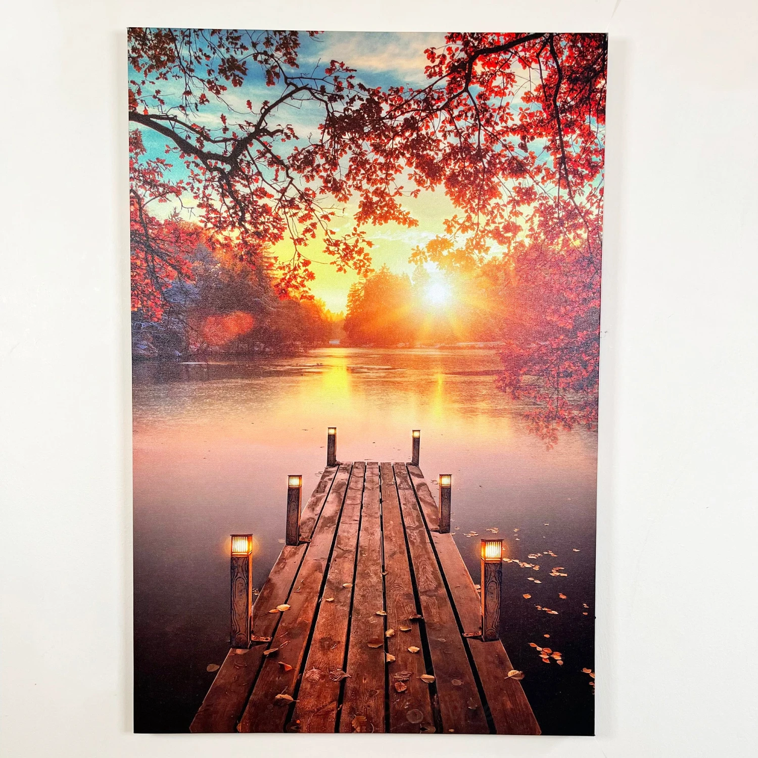 Darthome Limited Portrait Rectangular Autumn LED Jetty Canvas Wall Art 60cm 1 Darthome Limited Portrait Rectangular Autumn LED Jetty Canvas Wall Art 60cm