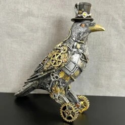 Darthome Limited Silver Steampunk Crow Ornament