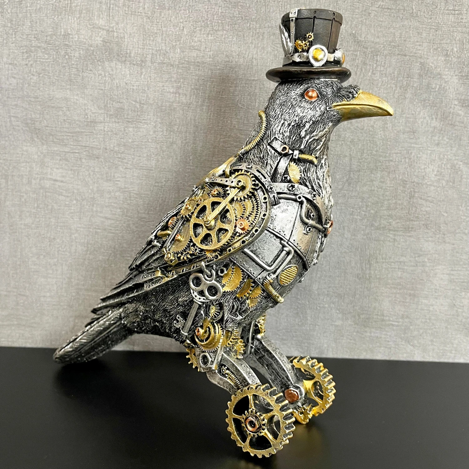 Darthome Limited Silver Steampunk Crow Ornament 1 Darthome Limited Silver Steampunk Crow Ornament