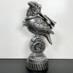 Darthome Limited Silver Steampunk Pilot Bird Ornament