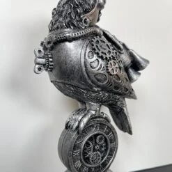 Darthome Limited Silver Steampunk Pilot Bird Ornament -Decor Garden Shop IMG E4346