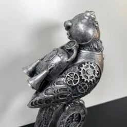 Darthome Limited Silver Steampunk Pilot Bird Ornament -Decor Garden Shop IMG E4348