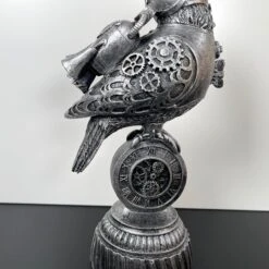 Darthome Limited Silver Steampunk Pilot Bird Ornament -Decor Garden Shop IMG E4349 1