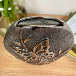 Darthome Limited Gun Metal Ceramic Butterfly Vase 7 Darthome Limited Gun Metal Ceramic Butterfly Vase -Decor Garden Shop IMG E4350 edited31