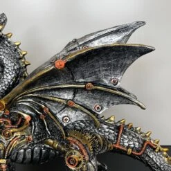 Darthome Limited Silver Steampunk Dragon Ornament 20 Darthome Limited Silver Steampunk Dragon Ornament -Decor Garden Shop IMG E4377 1