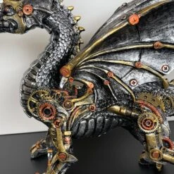 Darthome Limited Silver Steampunk Dragon Ornament 21 Darthome Limited Silver Steampunk Dragon Ornament -Decor Garden Shop IMG E4378 1