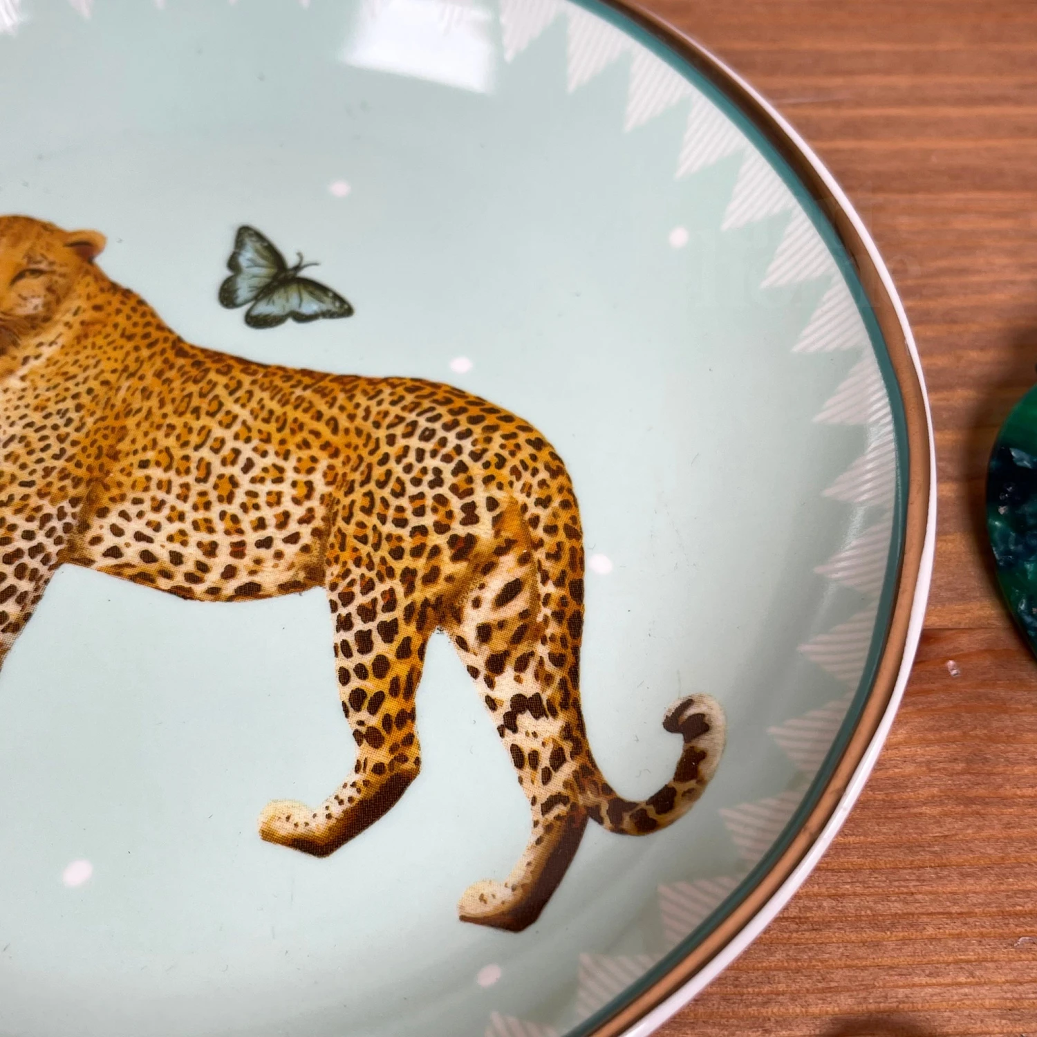 Darthome Limited Round Pale Green Leopard Trinket Dish 3 Darthome Limited Round Pale Green Leopard Trinket Dish - Image 3
