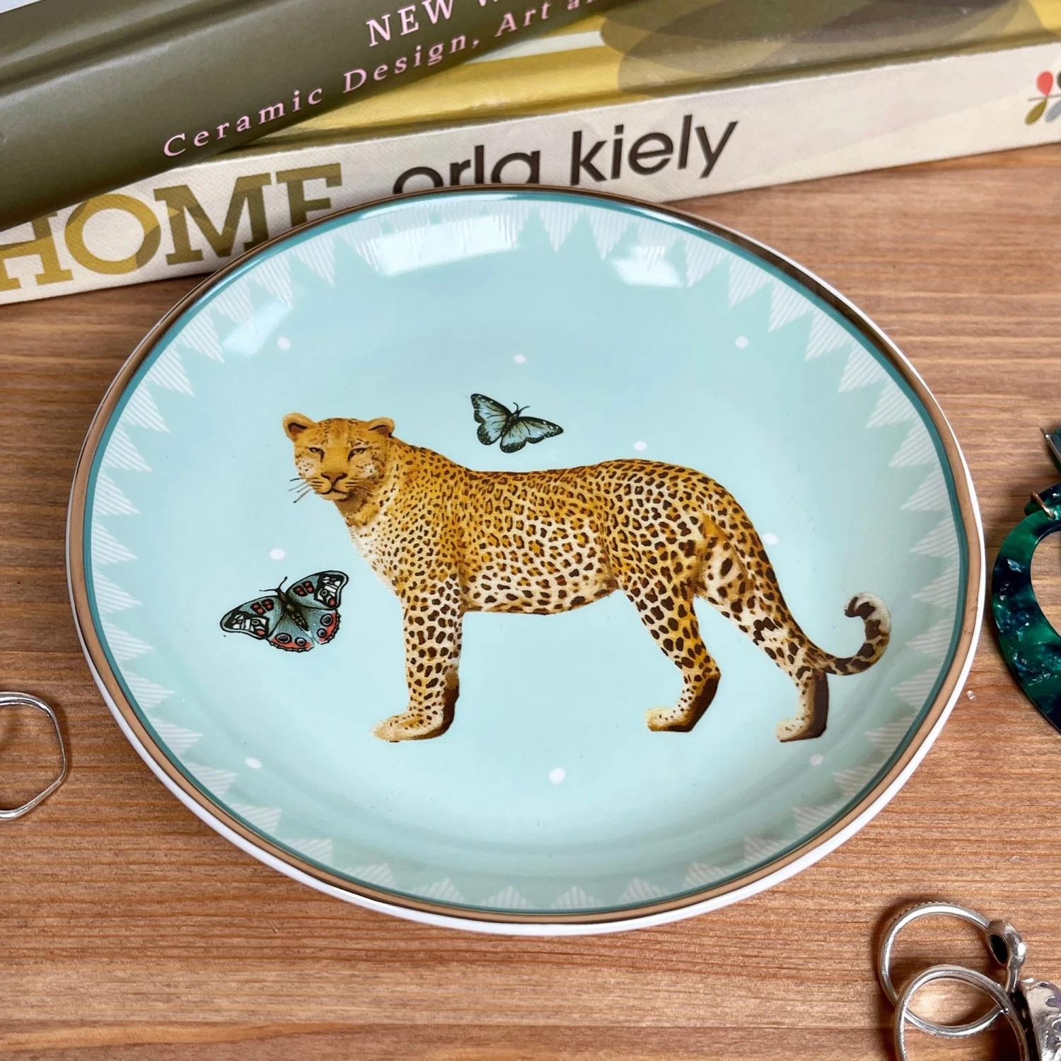 Darthome Limited Round Pale Green Leopard Trinket Dish 1 Darthome Limited Round Pale Green Leopard Trinket Dish