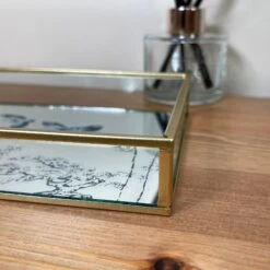 Darthome Limited Blue Oriental Heron Glass Mirrored Tray 13 Darthome Limited Blue Oriental Heron Glass Mirrored Tray -Decor Garden Shop IMG E4442