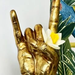 Darthome Limited Gold Rock On Hand Vase -Decor Garden Shop IMG E4511