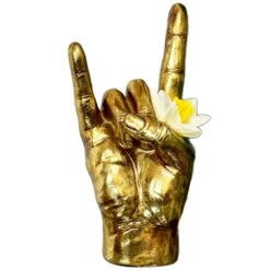 Darthome Limited Gold Rock On Hand Vase -Decor Garden Shop IMG E4514copy