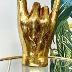 Darthome Limited Gold Rock On Hand Vase -Decor Garden Shop IMG E4516