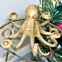 Darthome Limited Gold Ollie Octopus Candlestick Holder -Decor Garden Shop IMG E4555