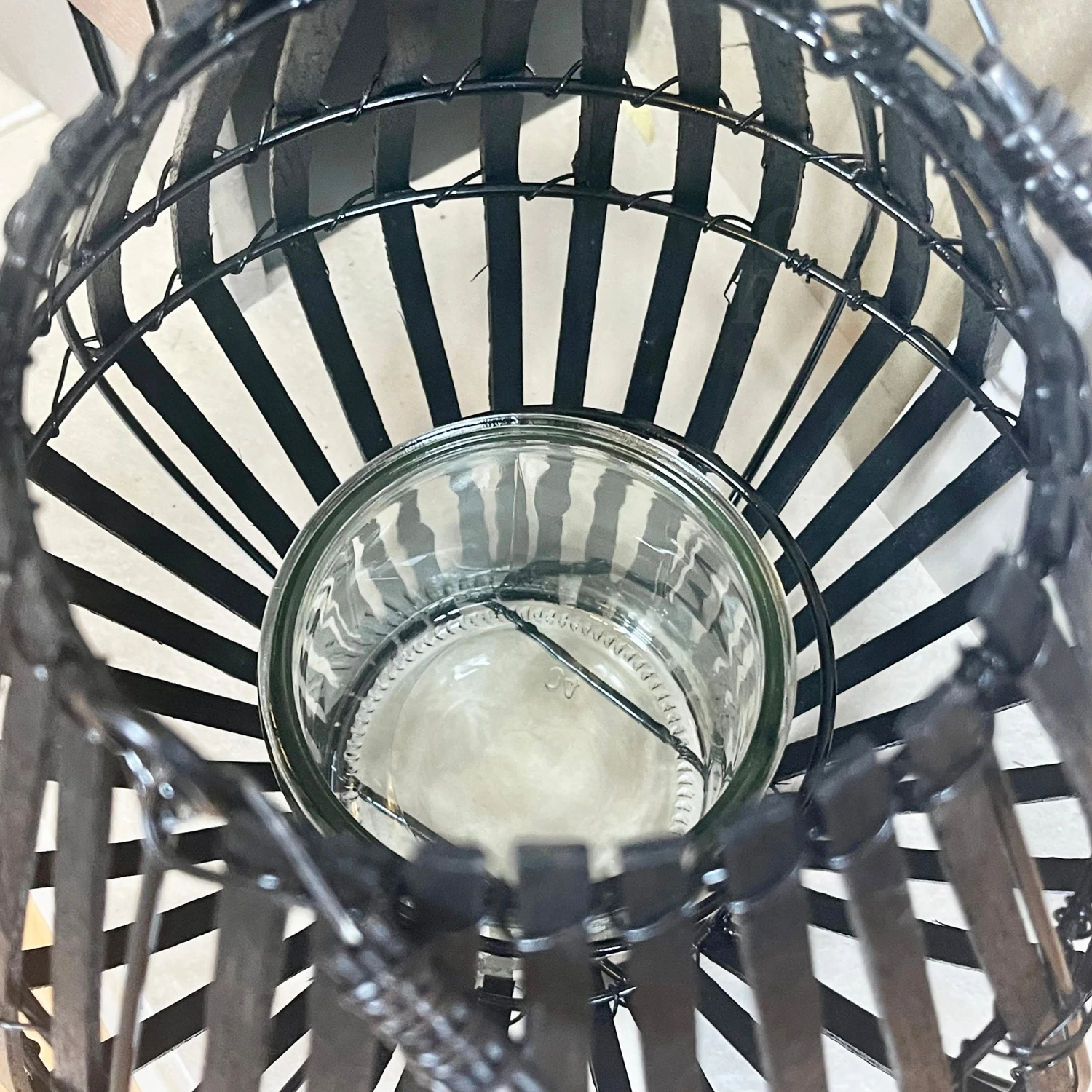 Darthome Limited Matt Black Slatted Candle Lantern 2 Darthome Limited Matt Black Slatted Candle Lantern - Image 2