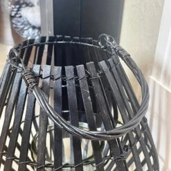 Darthome Limited Matt Black Slatted Candle Lantern 10 Darthome Limited Matt Black Slatted Candle Lantern -Decor Garden Shop IMG E4645