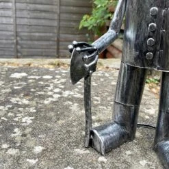 Darthome Limited Silver Tin Man Garden Sculpture 15 Darthome Limited Silver Tin Man Garden Sculpture -Decor Garden Shop IMG E4655