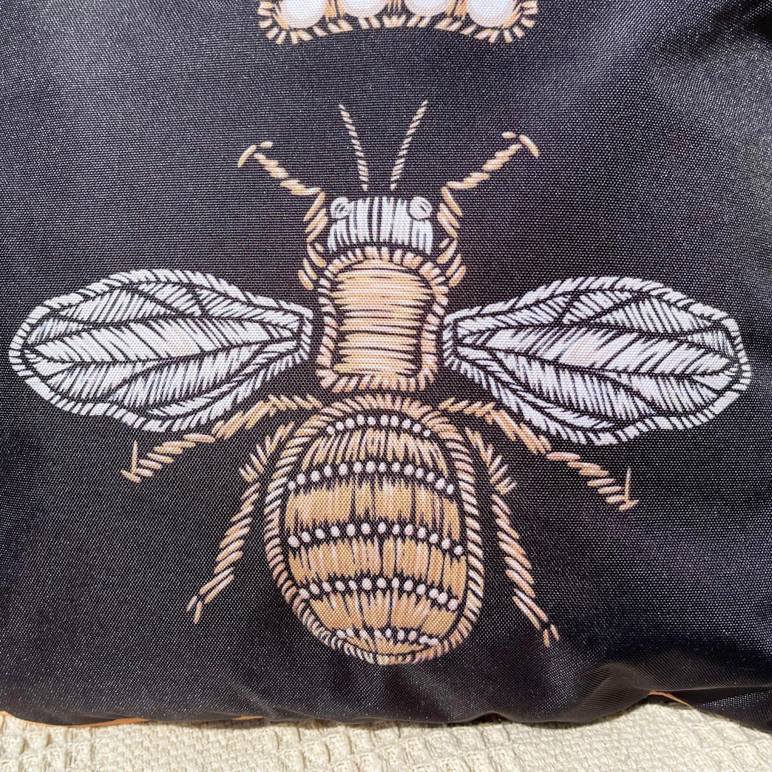 Darthome Limited Black Queen Bee Outdoor Cushion 3 Darthome Limited Black Queen Bee Outdoor Cushion - Image 3