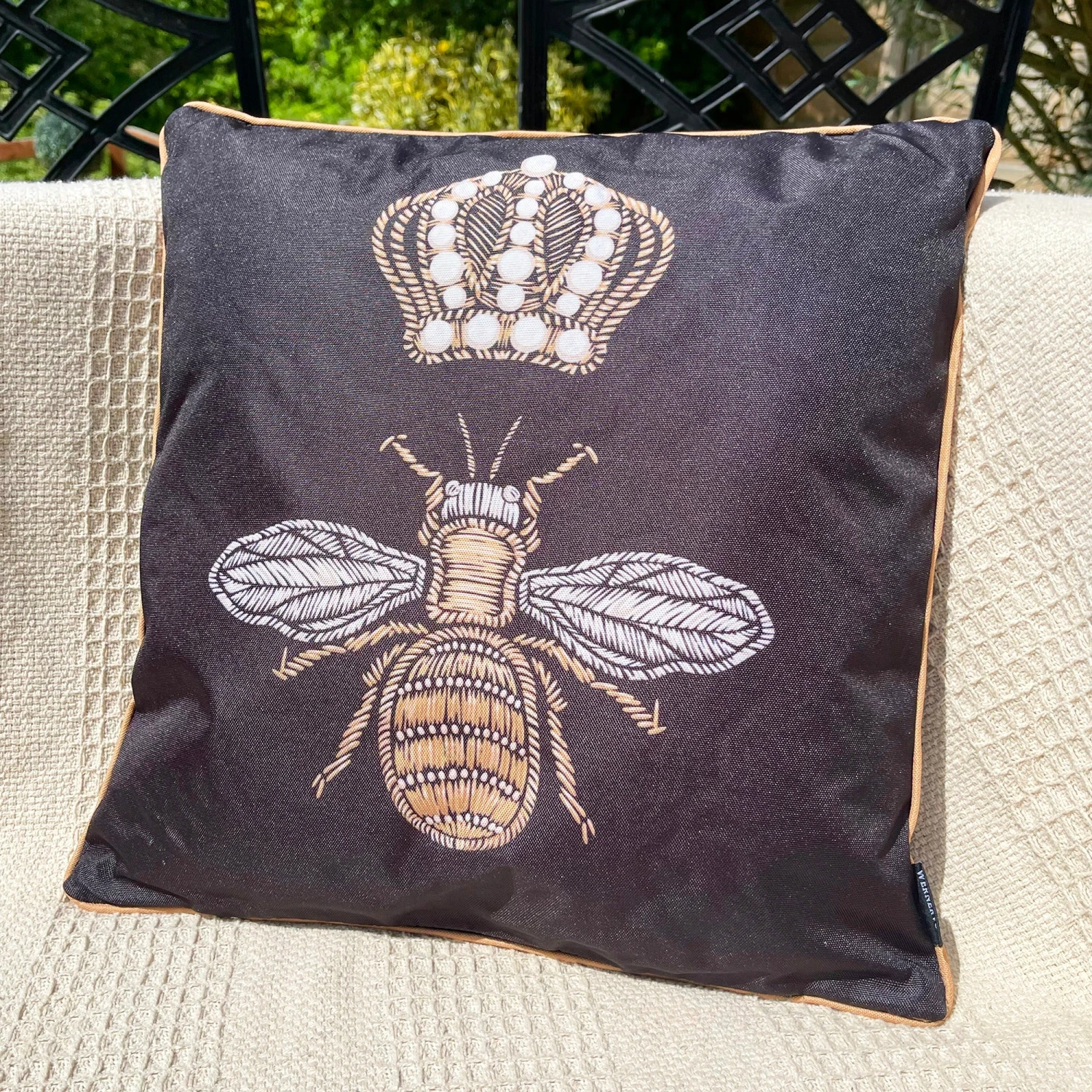 Darthome Limited Black Queen Bee Outdoor Cushion 1 Darthome Limited Black Queen Bee Outdoor Cushion