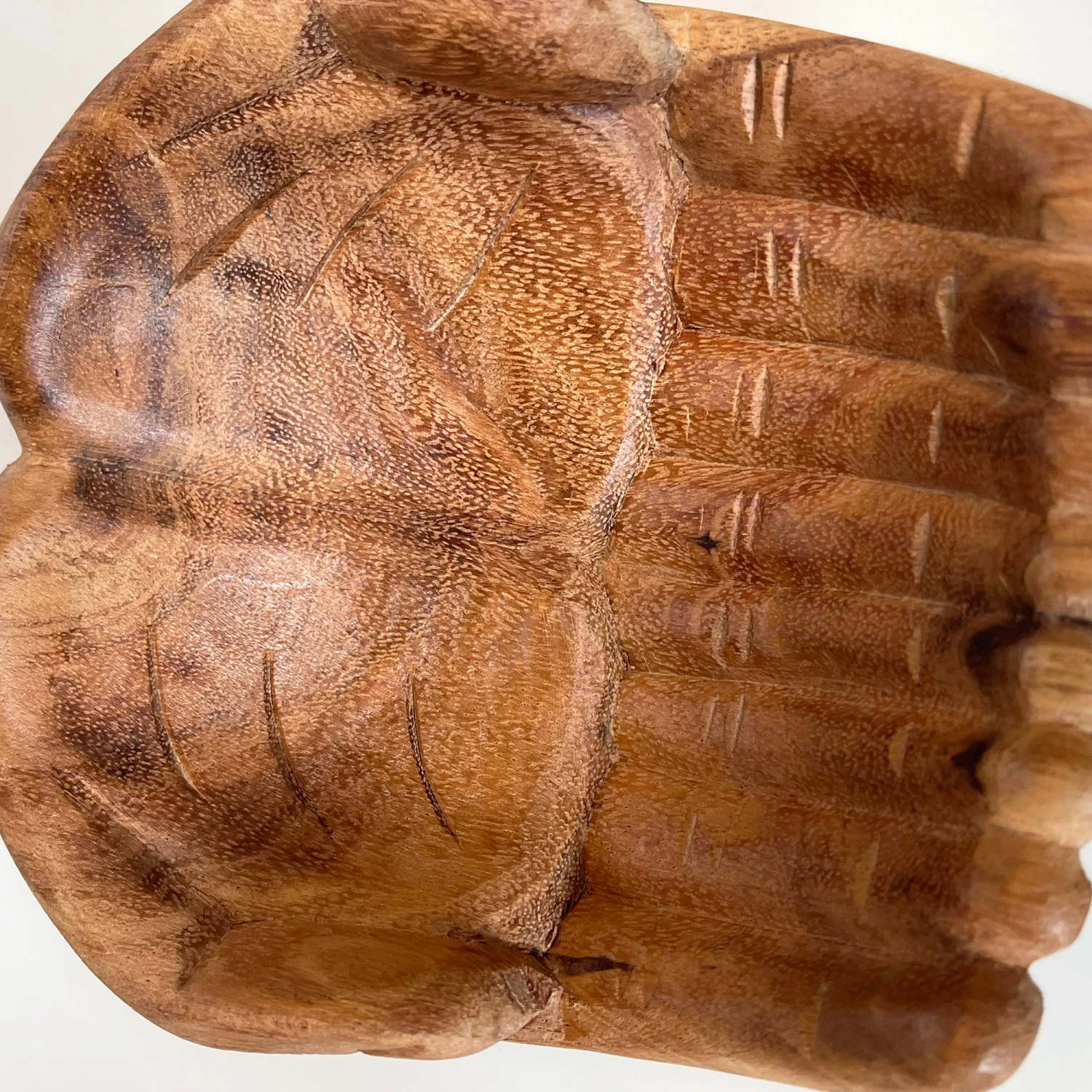 Darthome Limited Molten Glass Bowl With Hand Of Hope Teak Wood Stand 11 Darthome Limited Molten Glass Bowl With Hand Of Hope Teak Wood Stand - Image 11