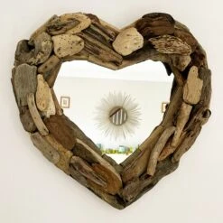 Darthome Limited Driftwood Love Heart Wall Mirror