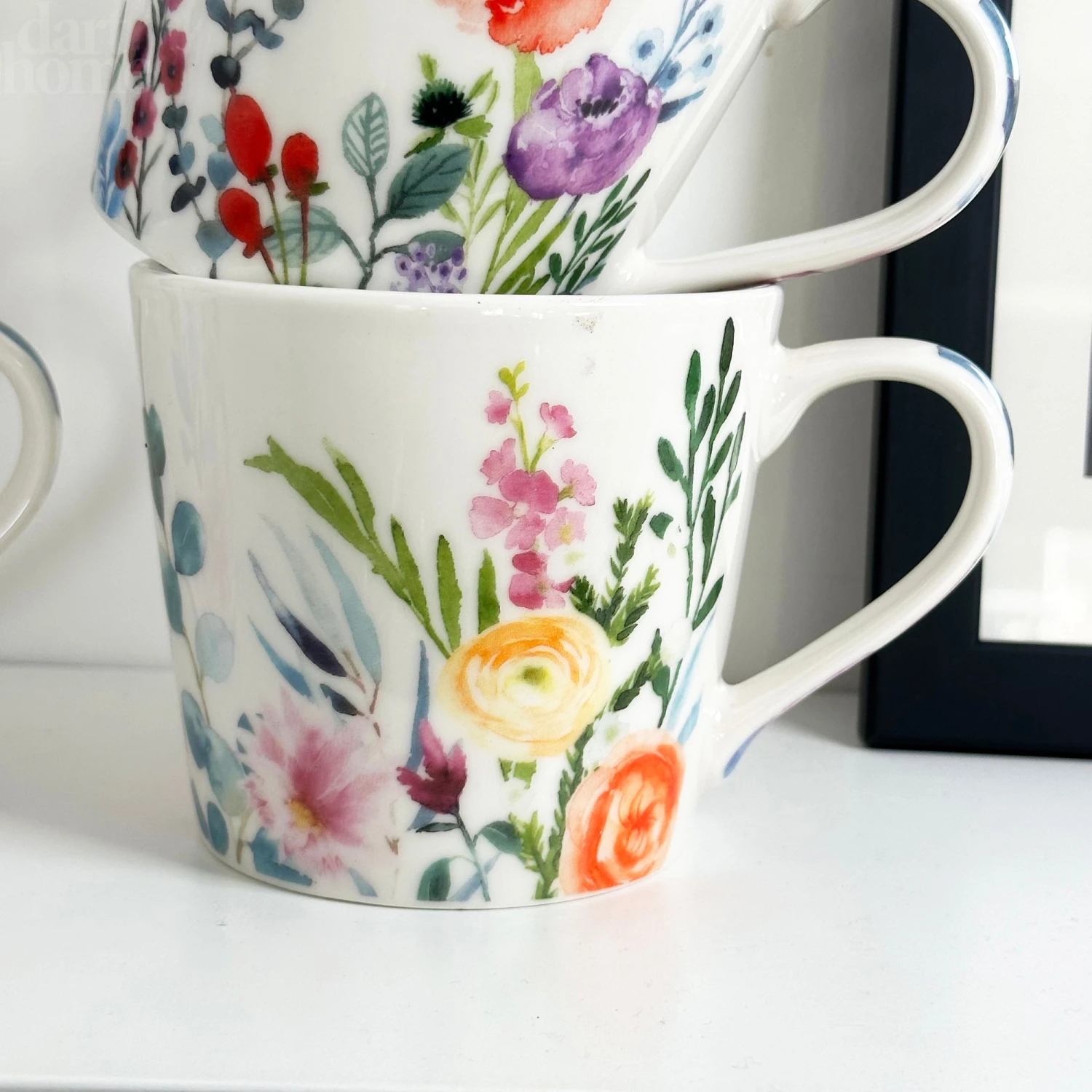 Darthome Limited Set Of 4 Floral Meadow Mugs 400ml 2 Darthome Limited Set Of 4 Floral Meadow Mugs 400ml - Image 2