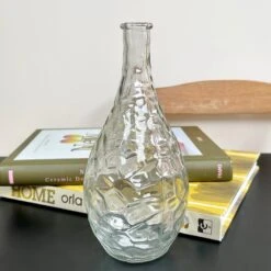 Darthome Limited Set Of 2 Large Clear Glass Vases- Bottles -Decor Garden Shop IMG E4785 edited133